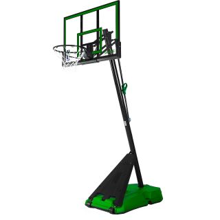 Spalding 52 Acrylic Portable Angled Pole Green/Black Base Basketball System