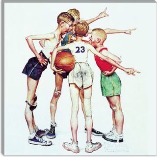 iCanvasArt Oh Yeah (Four Sporting Boys Basketball) Canvas Wall Art