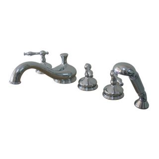 Heritage Double Handle Deck Mount Roman Tub Faucet