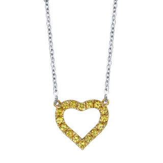 Kathy Ireland Jewelry Sweet Yellow Heart 18kt Yellow Gold and Yellow