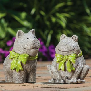 New Creative Pleasant Pals Dog and Cat Statue (Set of 2)