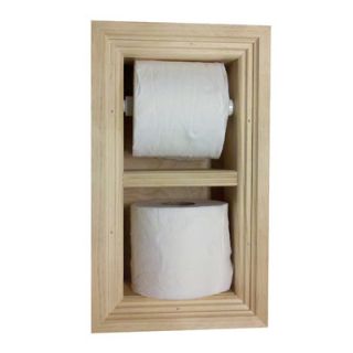 WG Wood Products Recessed Magazine Rack and Toilet Paper Holder