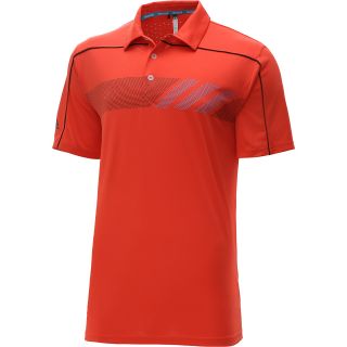 adidas Mens ClimaChill Print Short Sleeve Golf Polo   Size 2xl, Red/blue