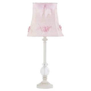 Jubilee Collection One Glass Ball Large Table Lamp with Floral Bouquet