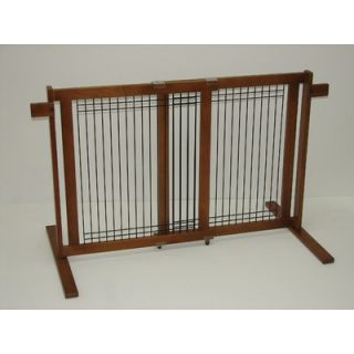 Crown Pet Products Freestanding Wood/Wire Pet Gate