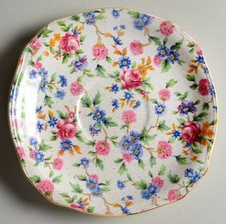 Royal Winton Old Cottage Chintz (Pre 1960,Cream) Saucer for Ascot Shape Flat Cup