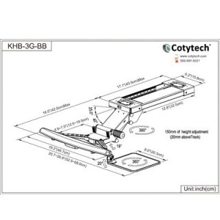 Cotytech Fully Adjustable Keyboard Mouse Tray Ball Bearing Composed of