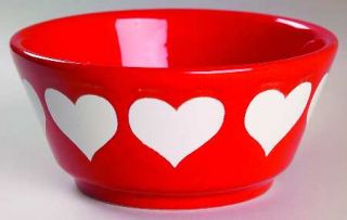 Waechtersbach Heart Coupe Soup Bowl, Fine China Dinnerware   Red/White/Pink Hear