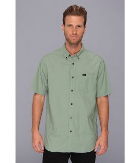 RVCA Revival S/S Woven Mens Short Sleeve Button Up (Green)
