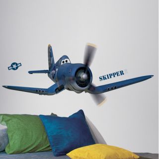 Room Mates Planes   Skipper Riley Peel and Stick Giant Wall Decal