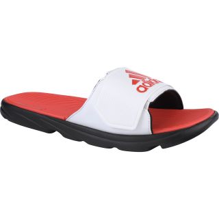 adidas Mens Raggmo Slides   Size 9, Red/white/black