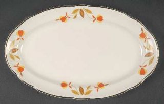 Hall Autumn Leaf Underplate for Ruffled D Pickle Dish/Gravy Boat, Fine China Din