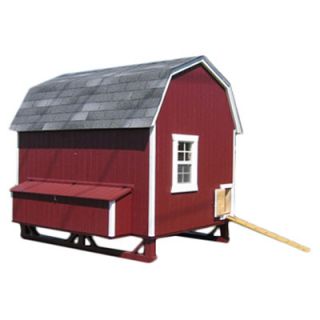 Little Cottage Company Gambrel Barn Chicken House with Ramp and