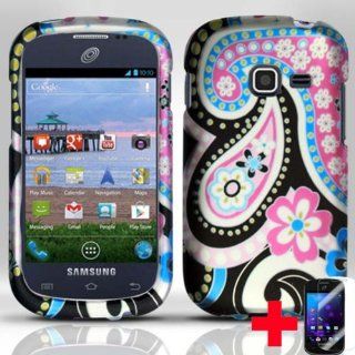 Samsung Galaxy Discover S730g Galaxy Centura S738cEXOTIC FLOWERS DESIGN RUBBERIZED HARD PLASTIC 2 PIECE SNAP ON CELL PHONE CASE + SCREEN PROTECTOR, FROM [TRIPLE8ACCESSORIES] Cell Phones & Accessories
