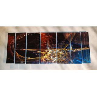 All My Walls Abstract by Ash Carl Metal Wall Art in Dark Multi   23.5