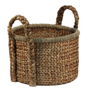 Ibolili Jumbo Water Hyacinth Basket with Handle