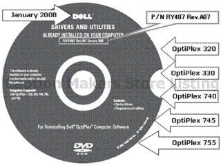 Dell Optiplex 320 330 740 745 755 Driver Utilities DVD 