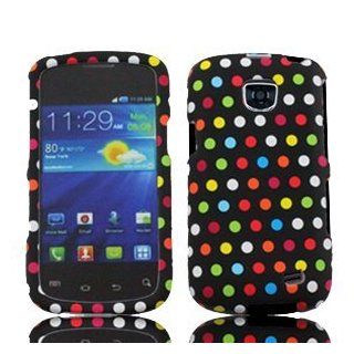 Samsung Rainbow Dots Faceplate Hard Phone Case Cover for Straight Talk Samsung Galaxy Proclaim 720C SCH S720C Cell Phones & Accessories