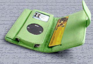 Kroo (Green) Apple Nano 2Gb/4Gb Leather Wallet Case W/ Card Slot   (Nanostruct Series) by PCMicroStore   Players & Accessories