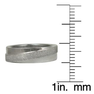 Trendbox Jewelry Diamond Cut Textured Diagonal Band Ring