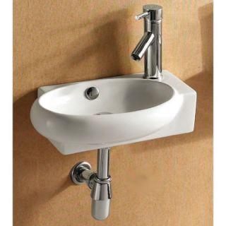Caracalla 10.63 X 4.72 Oval Wall Mounted Bathroom Vessel Sink