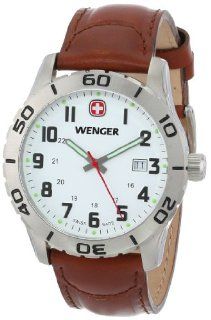 Wenger Men's 741.101 Stainless Steel Watch with Leather Band at  Men's Watch store.