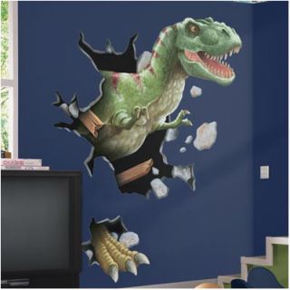 Walls Unique Peel and Stick Tyrannosaurus Rex Through Wall Decal