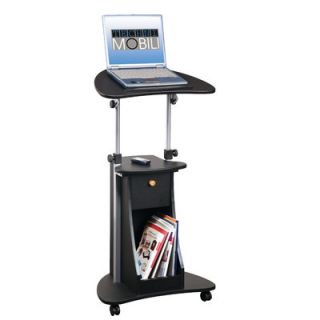 Techni Mobili Deluxe Rolling Laptop Cart with Storage