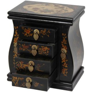 Oriental Furniture Standing Mirror Jewelry Box