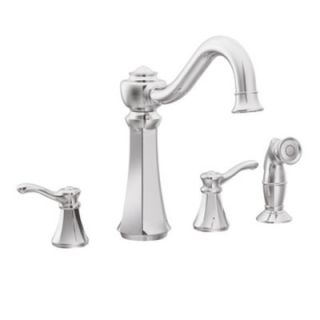 Moen Vestige Two Handle Kitchen Faucet with Side Spray