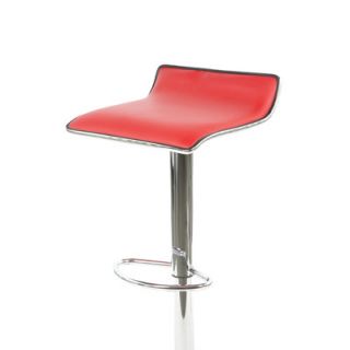 Powell Furniture Faux Leather Thin Seat Adjustable Height Bar Stool in