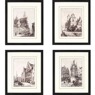 Paragon 4 Piece Amsterdam Etchings Giclee Wall Art Set