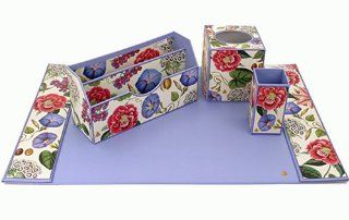 Michel Design Works Desk Set Complete 4 item Floral Garden Health & Personal Care