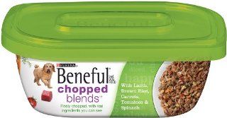 Beneful Wet 8 Pack Chopped Blends with Lamb, Brown Rice, Carrots, Tomatoes and Spinach in Plastic Container, 10 Ounce  Dry Pet Food 
