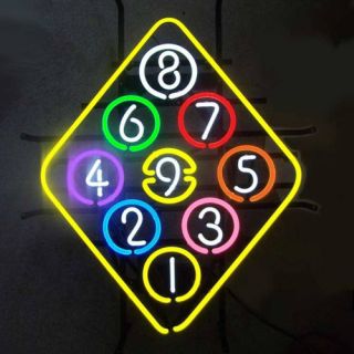 Business Signs 9 Ball Rack Neon Sign