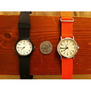 Timex Unisex T2N745 Weekender Slip Thru Orange Nylon Strap Watch Timex Watches