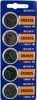 Strip of 5 Genuine Sony CR2025 3v Lithium 2025 Coin Batteries Freshly Packed by Sony  Digital Camera Batteries  Camera & Photo
