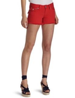 True Religion Women's Keira Mid Thigh Co Short, QY Cherry, 25