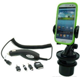 BLACK Cup Holder Base & Charger Car Kit for Samsung Galaxy S3 SGH i747 AT&T Cell Phones & Accessories