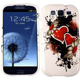 Cell Armor I747 SNAP WF1936 Snap On Case for Samsung Galaxy SIII   Retail Packaging   Wild Twin Hearts and Flowers Cell Phones & Accessories