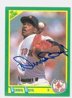 Dennis Boyd AUTO 1990 Score Red Sox Sports Collectibles