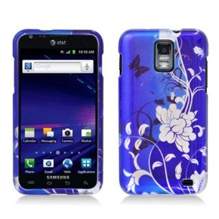 Aimo Wireless SAMI727PCIMT064 Hard Snap On Image Case for Samsung Galaxy S2 Skyrocket i727   Retail Packaging   Hot Pink/Flowers and Butterfly Cell Phones & Accessories