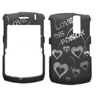 Hard Plastic Snap on Cover Fits RIM Blackberry 8300 8310 8320 8330 Curve Love Poison/Black Illusion AT&T, Sprint, Verizon Cell Phones & Accessories
