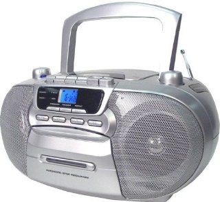 Supersonic SC 727 Portable CD/Cassette/AM/FM/ Audio System (Silver)  Boomboxes   Players & Accessories