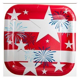 9" Patriotic Fireworks Plates Toys & Games