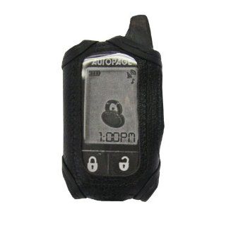 Car Alarm Remote Case Black Leather (Fits Autopage rs 730 LCD and rs 915 LCD) #ALARMC9  Vehicle Remote Alarms 
