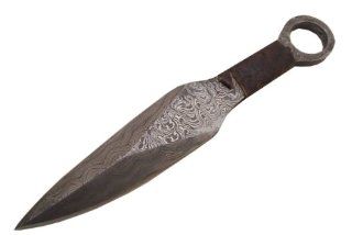 Custom Made Damascus Steel "Throwing Knife " Ladder, 10" Pt 752  Hunting Fixed Blade Knives  Sports & Outdoors