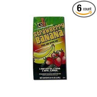 Beverage Jet Tea Strawberry Banana Smoothie Mix    6 Case 64 Ounce