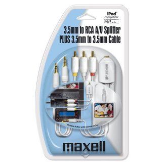 Maxell 3.5 mm to RCA A/V Splitter with 3.5 mm Cable  Players & Accessories