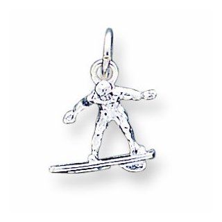 Sterling Silver Surfer Charm Jewelry